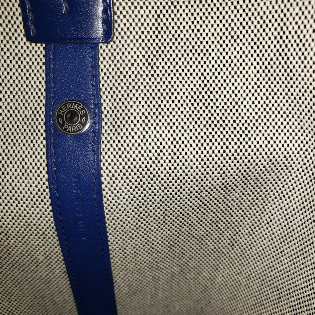 Col Roule Bag Noir Toile Berline Bleu Saphir and Toile Tote