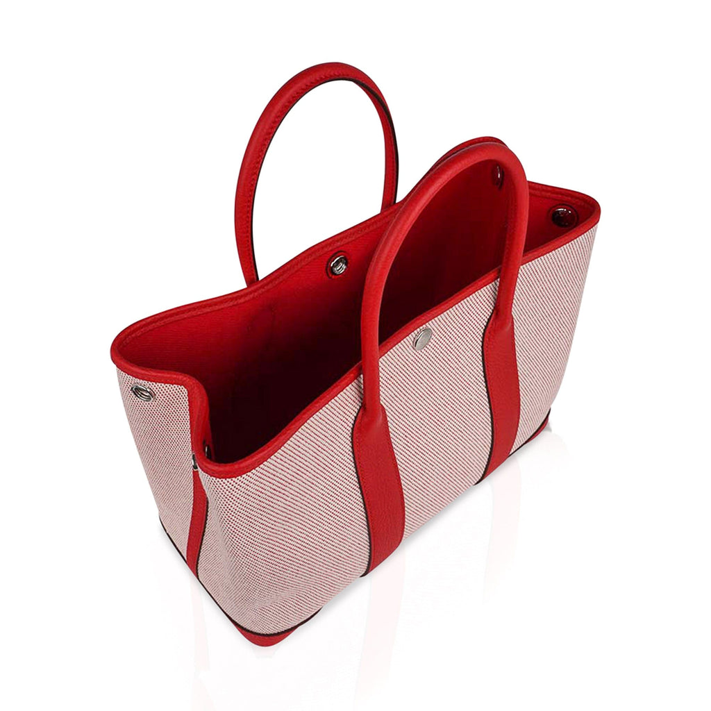 Garden Party 30 Bag Rouge Grenade Toile H Vache Hunter Palladium