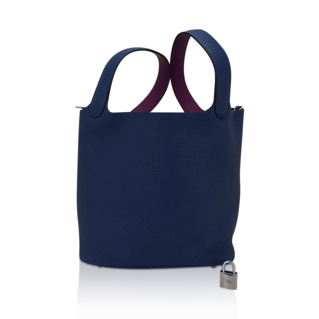Picotin Lock Eclat 22 Bag Deep Blue Anemone Clemence Palladium