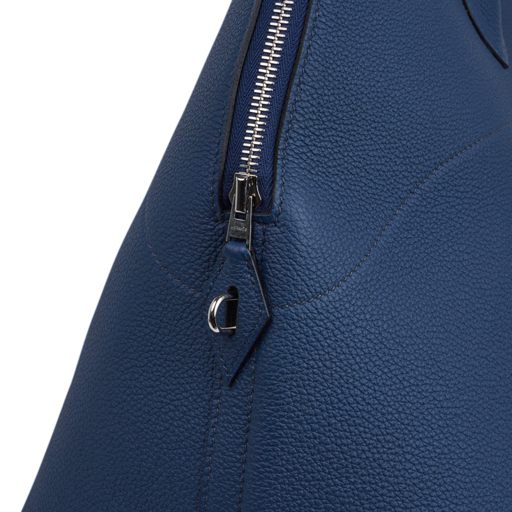 Bolide 45 Bag Blue de Prusse Togo Leather with Palladium Hardware
