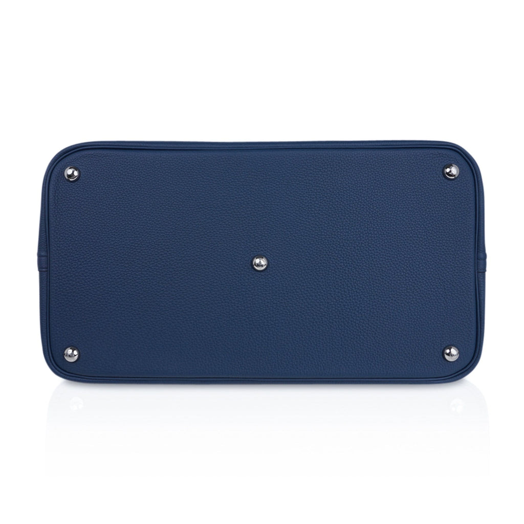 Bolide 45 Bag Blue de Prusse Togo Leather with Palladium Hardware