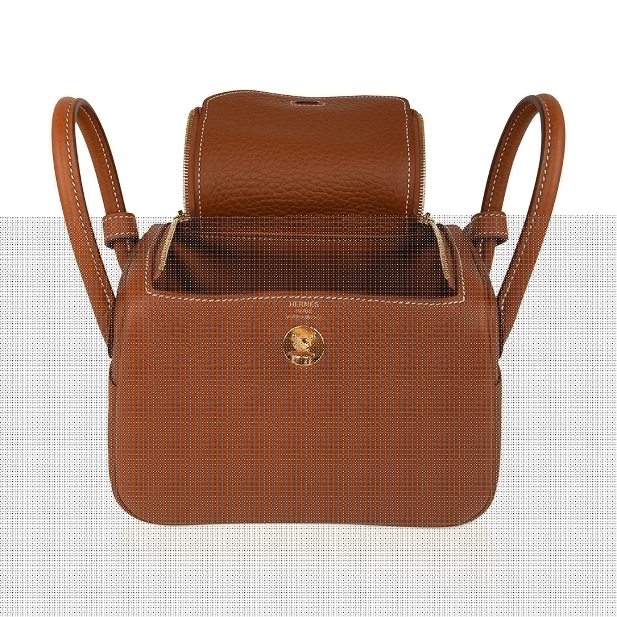 Mini Lindy 20 Bag Gold Clemence Leather with Gold Hardware