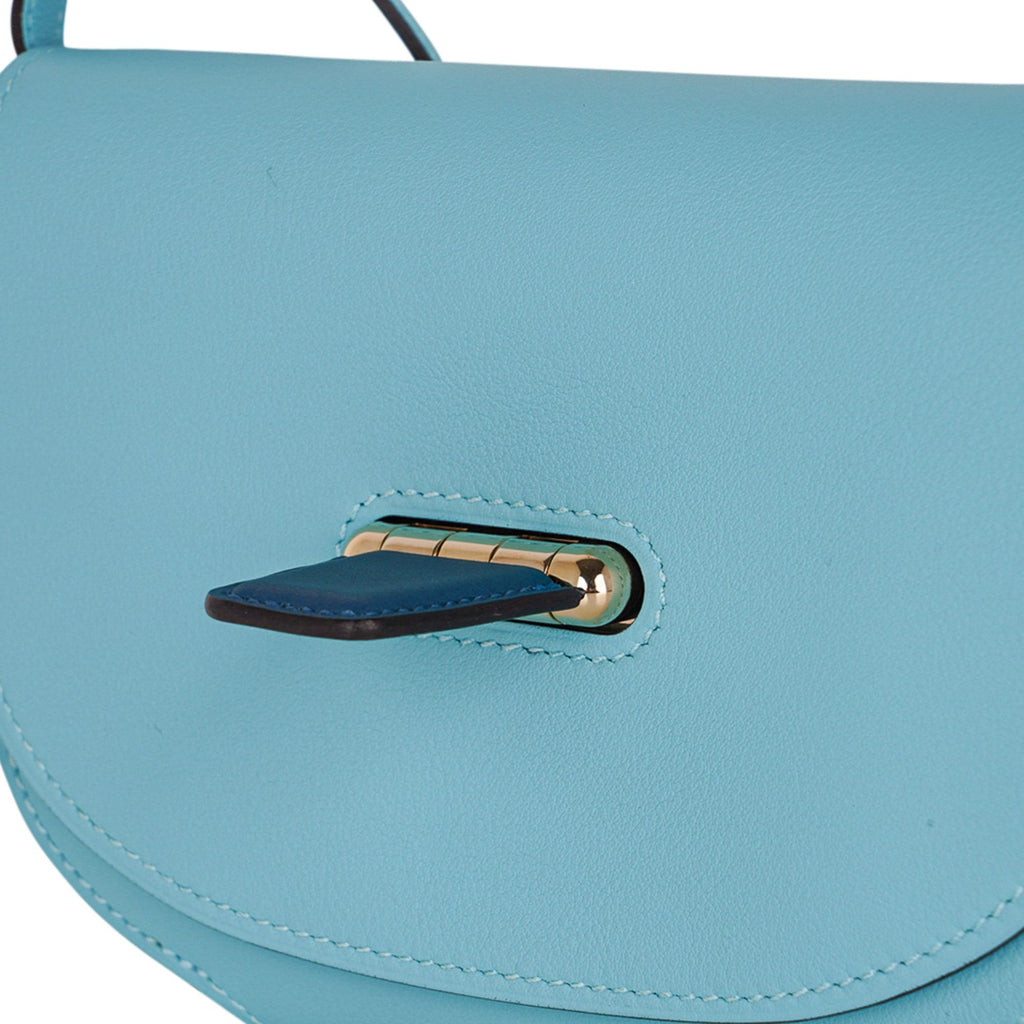 Convoyeur Mini Blue Atoll / Blue Colvert Swift Gold Hardware New