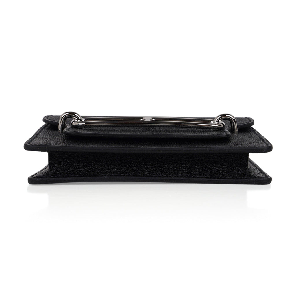 Roulis Slim Wallet Belt Bag Black Palladium Chevre