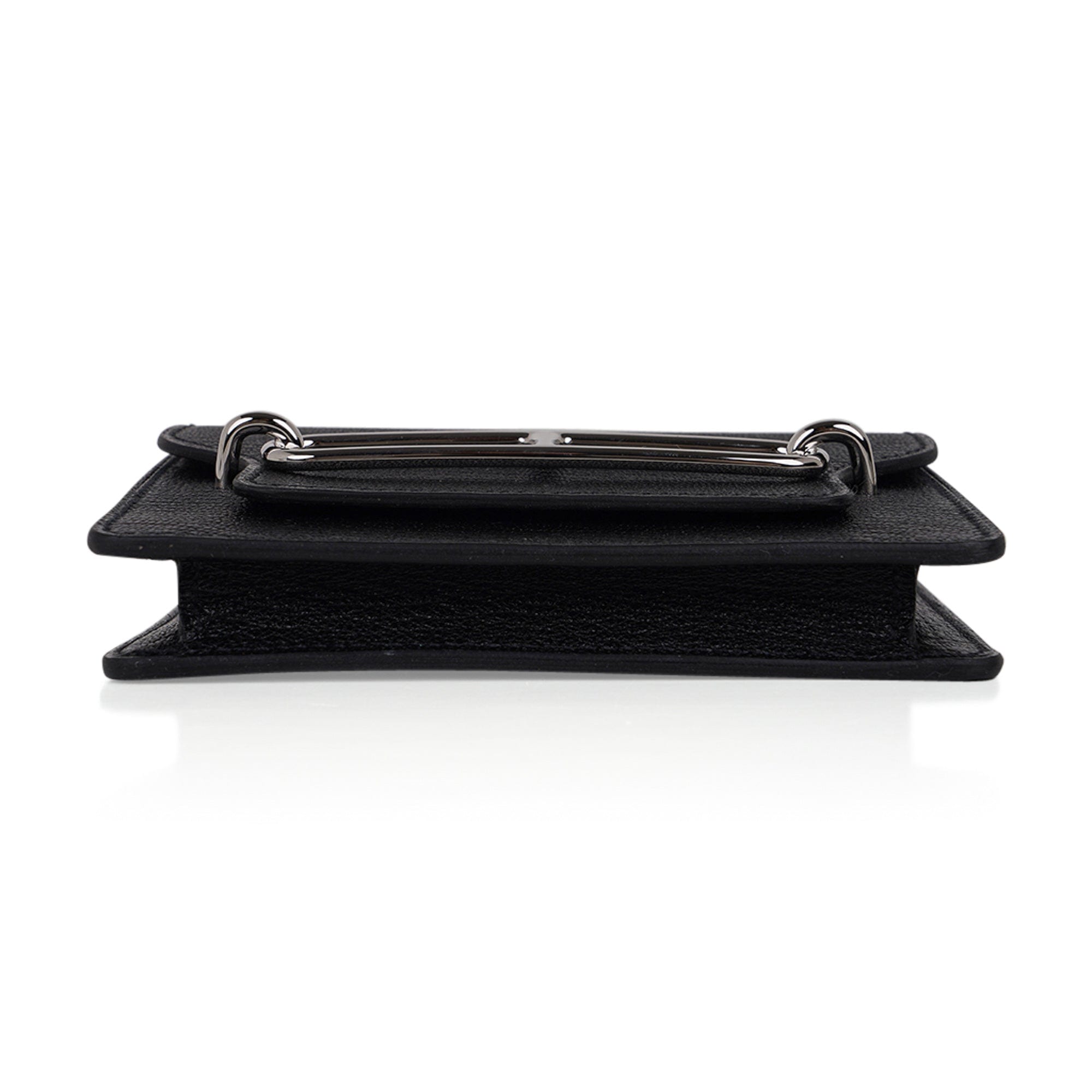 Roulis Slim Wallet Belt Bag Black Palladium Chevre