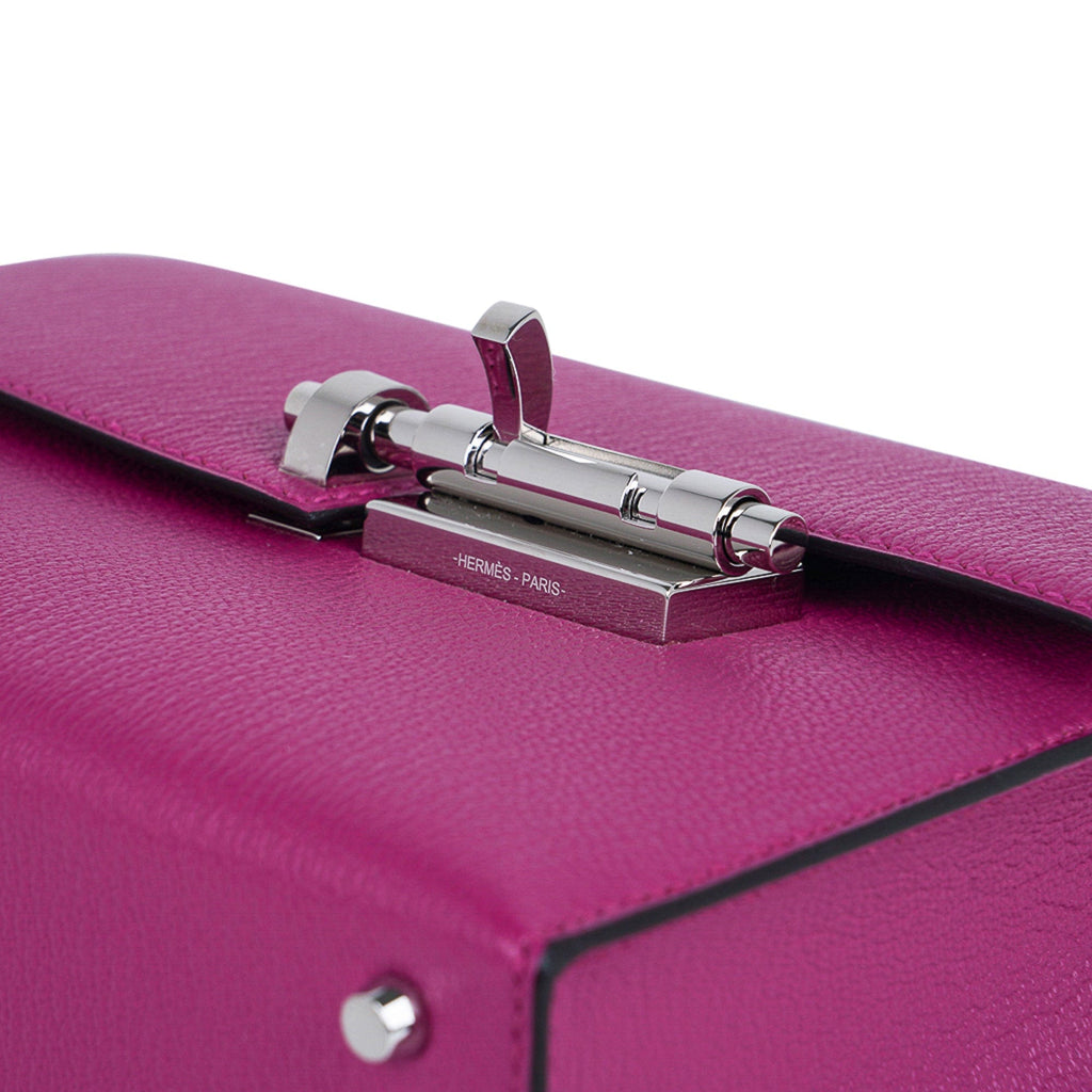 Mini Verrou Chaine Bag Rose Pourpre Chevre Leather