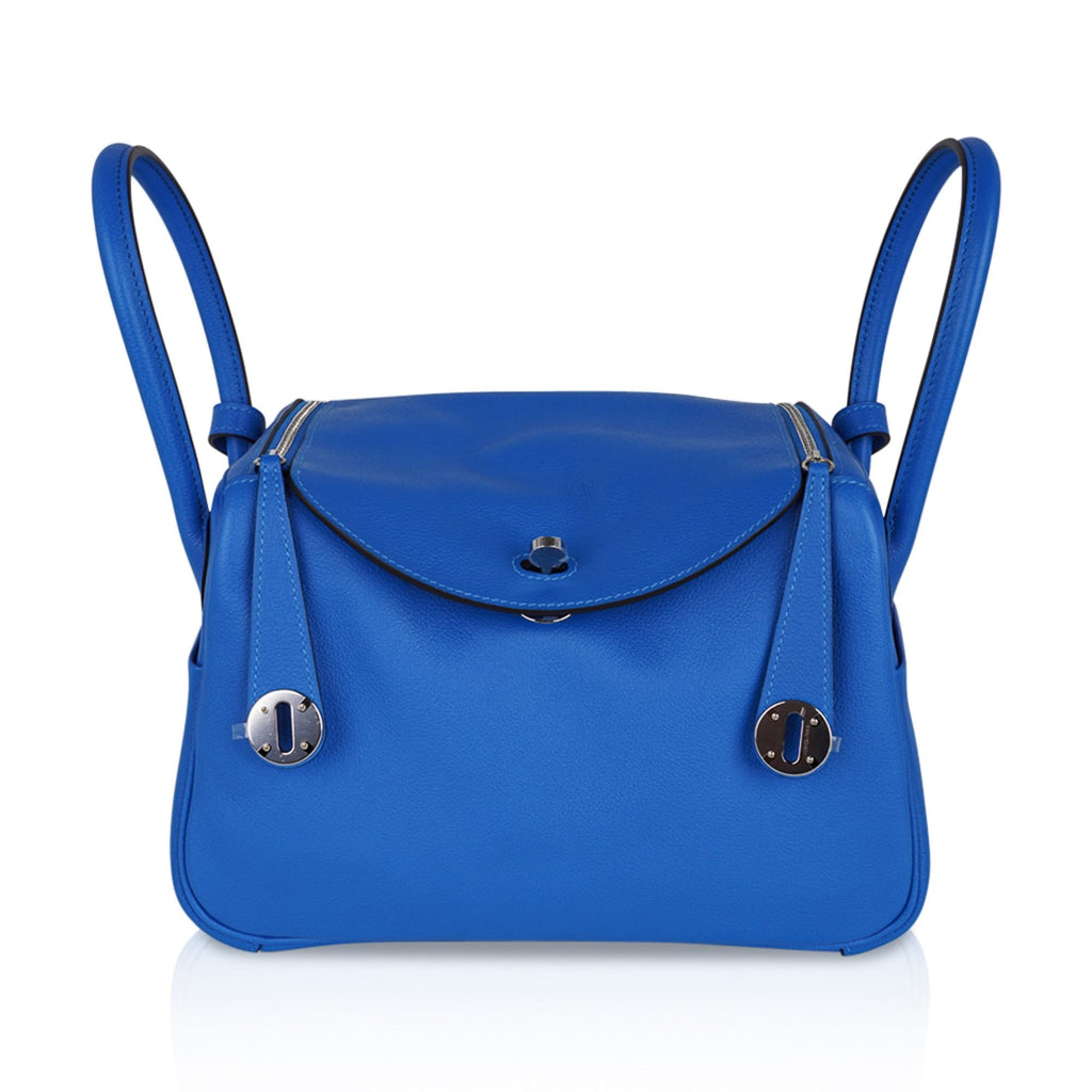 Lindy 26 Bag Blue Hydra Evercolor Leather with Palladium Hardware
