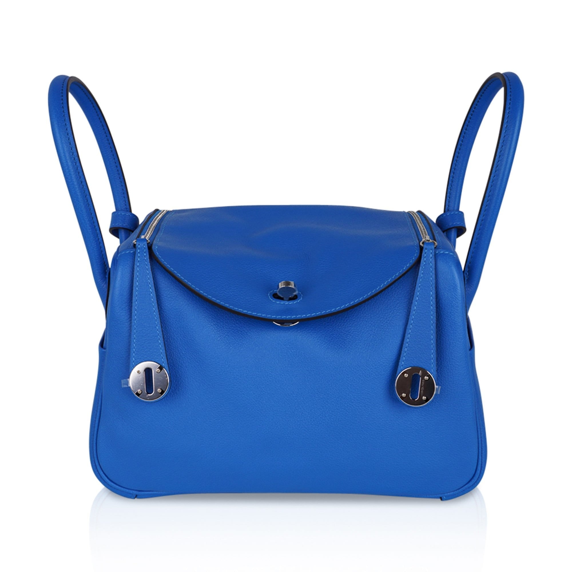 Lindy 26 Bag Blue Hydra Evercolor Leather with Palladium Hardware