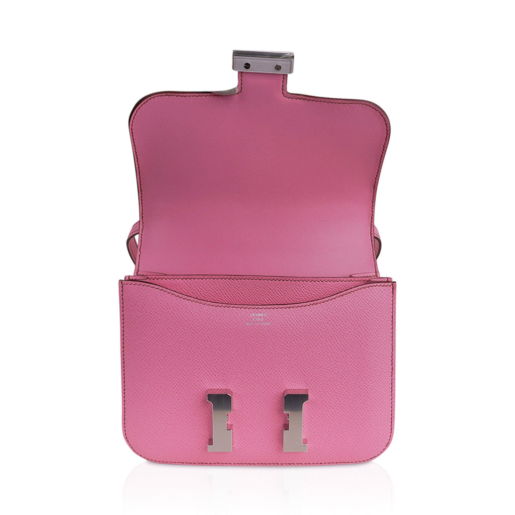 Constance 18 Mini Bag 5P Pink Epsom Palladium Hardware