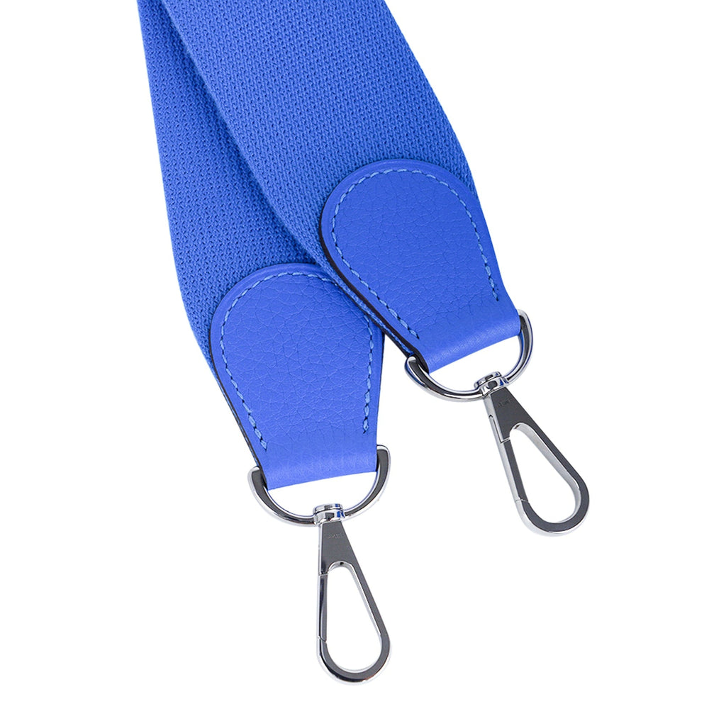 Evelyne GM Bag Blue Hydra Clemence Leather with Palladium Hardware
