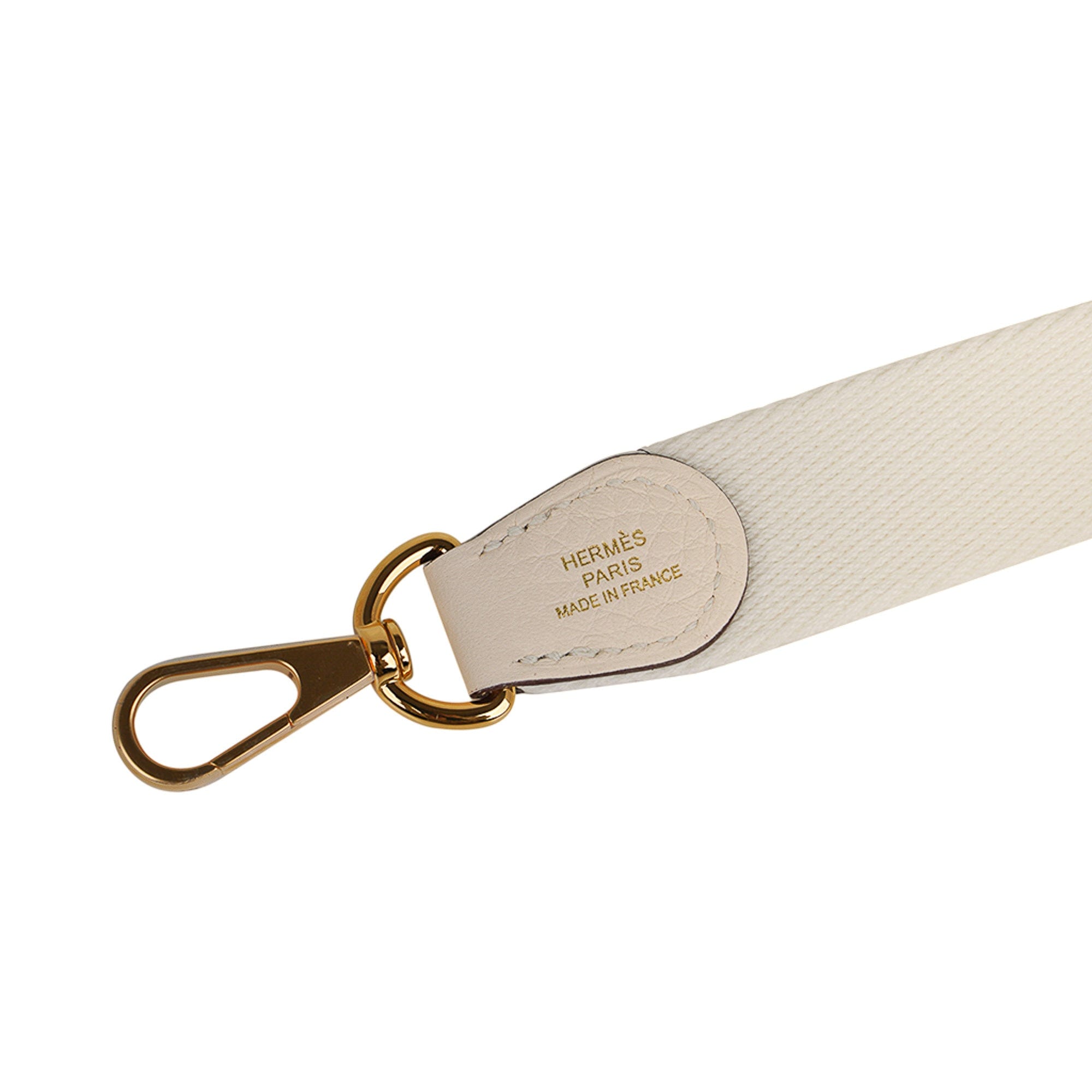 Evelyne TPM Nata / White Strap Crossbody Bag Clemence Gold Hardware