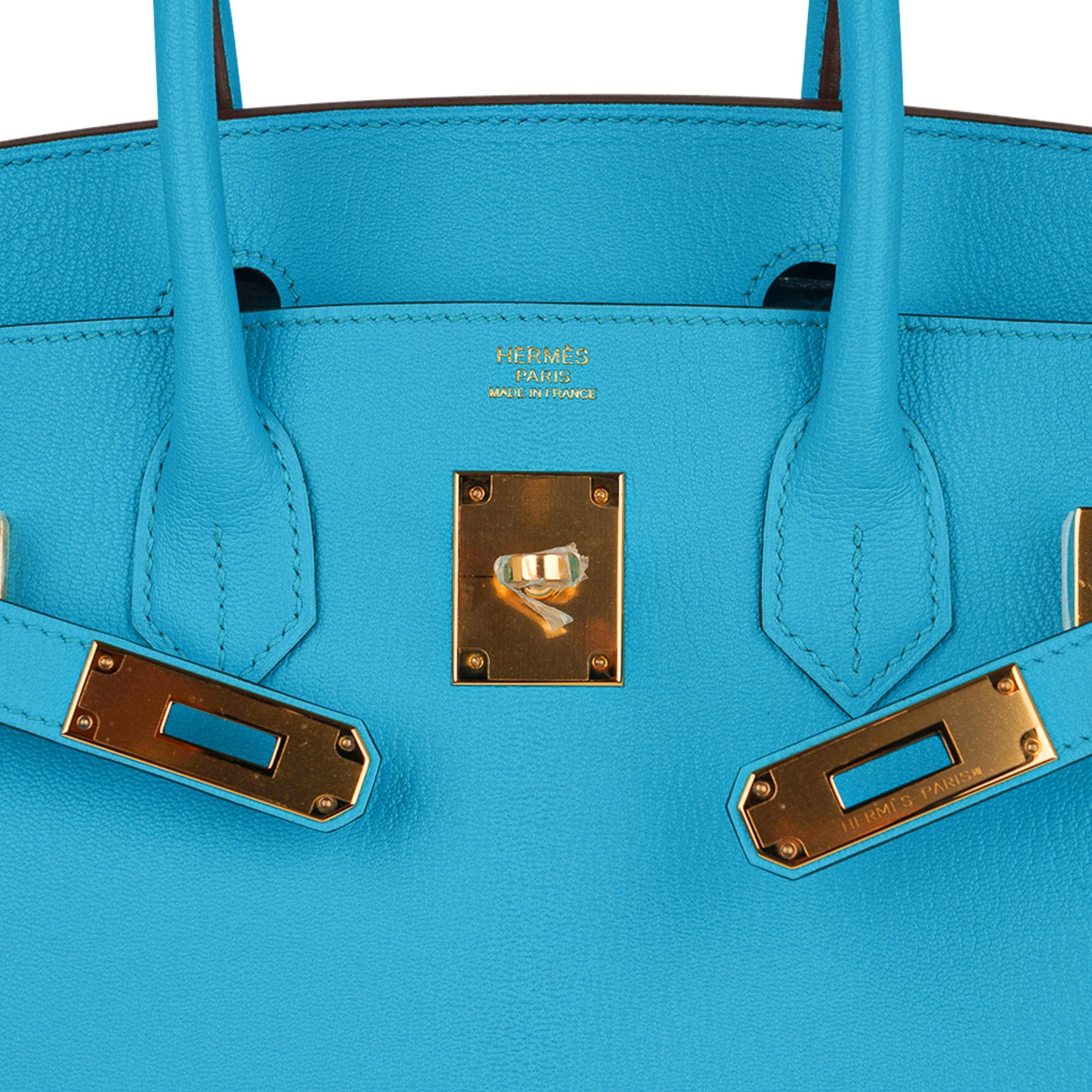 Birkin 30 Bleu Aztec Bag Chevre Leather with Gold Hardware