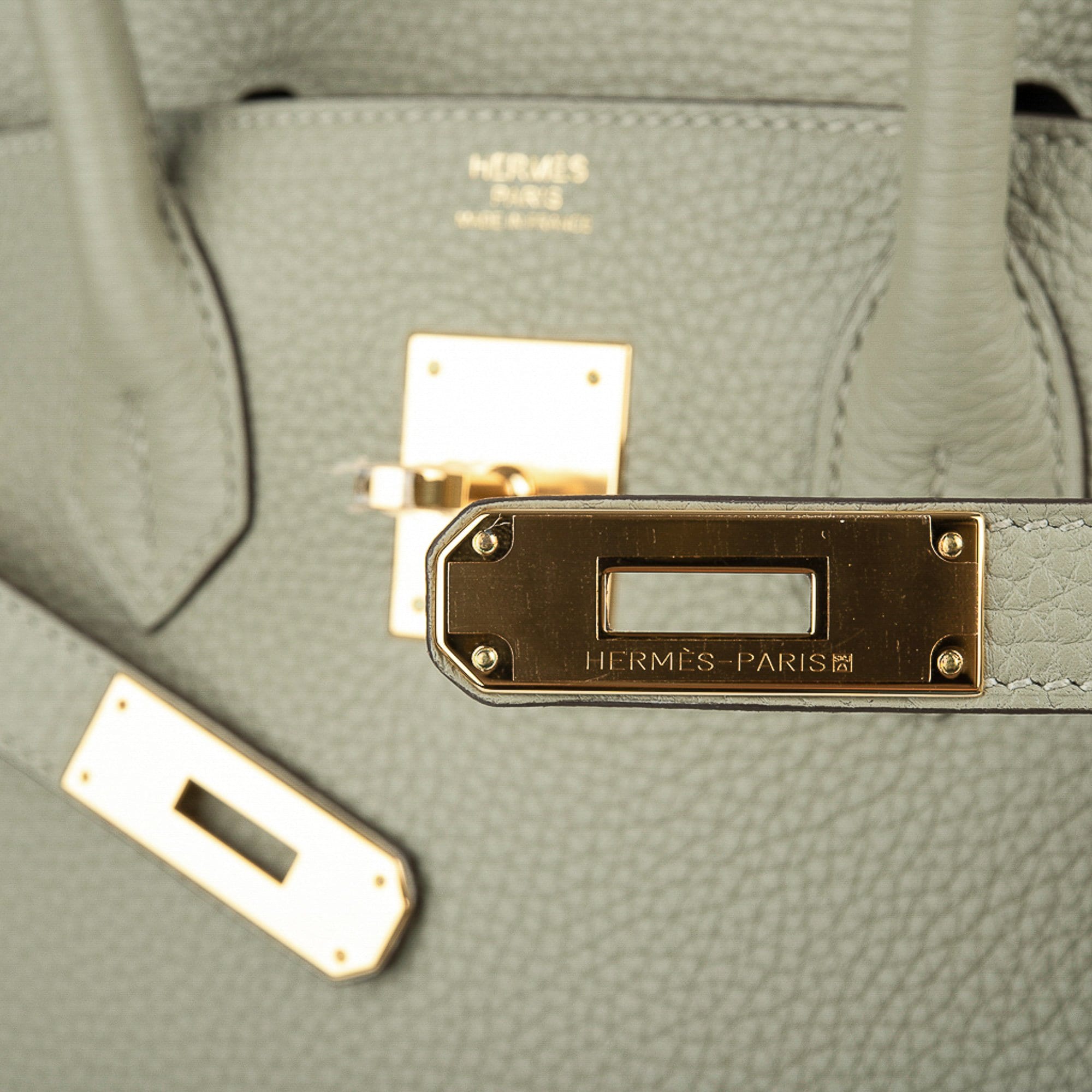 Birkin 30 Bag Sage (Sauge) Clemence Leather Gold Hardware