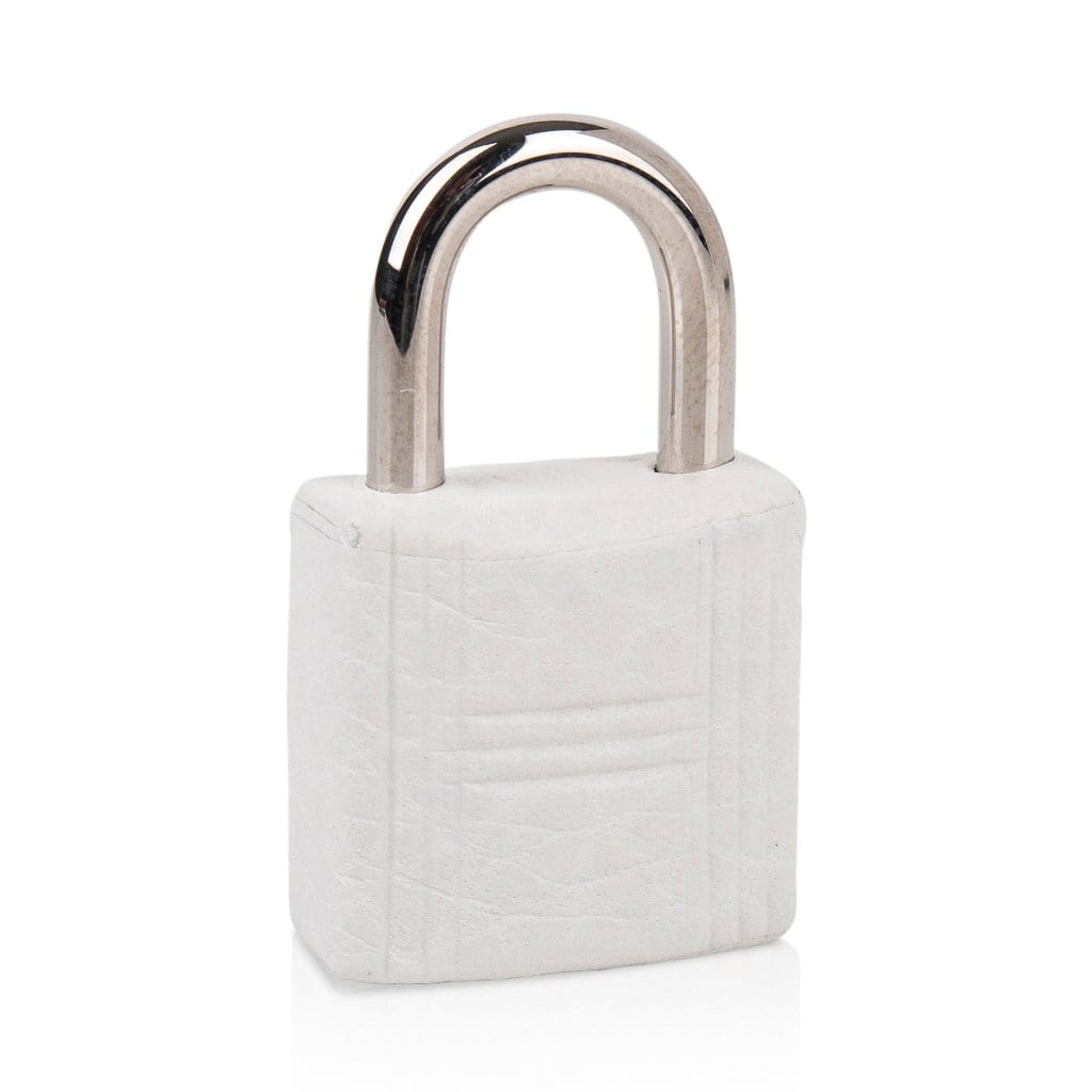 Picotin Lock 18 Bag White Tote Clemence Palladium Hardware