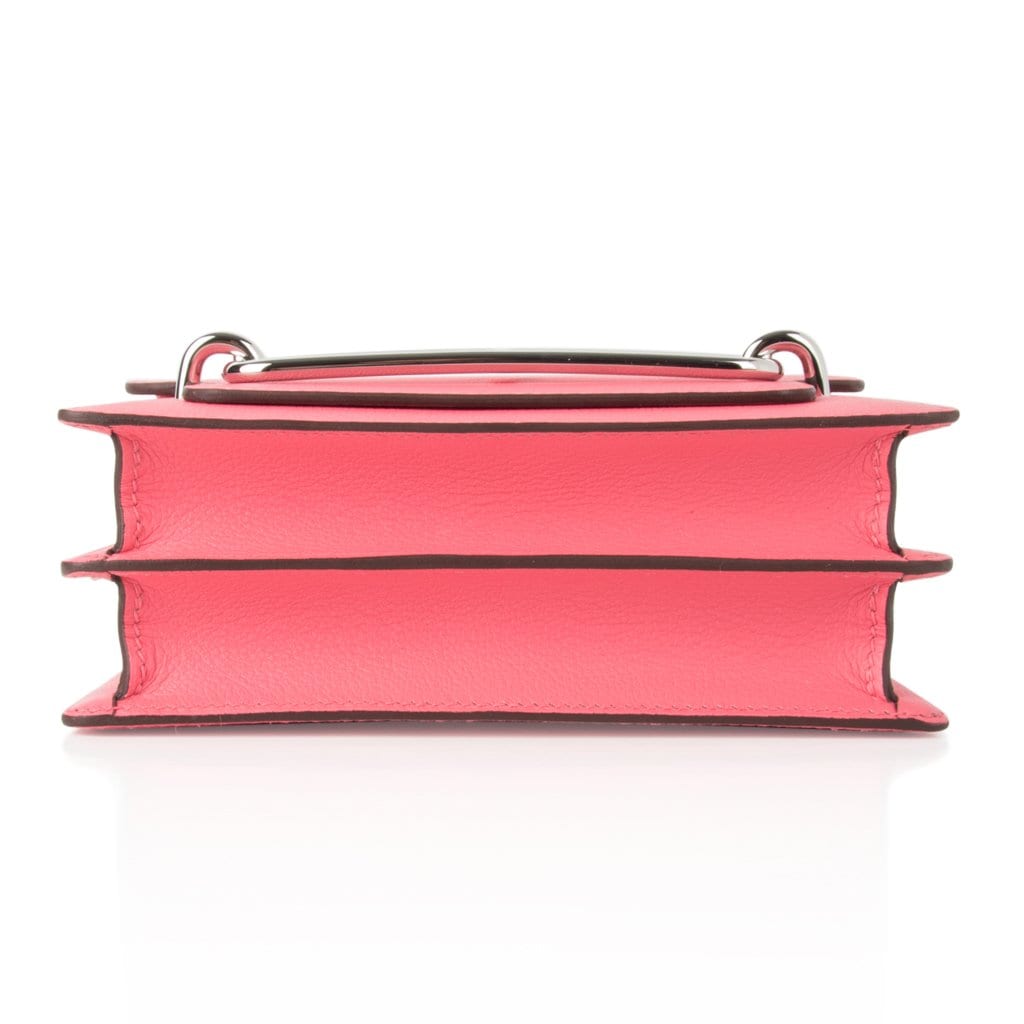Mini Roulis Bag Rose Azalee Pink (Convertible Shoulder to Crossbody)