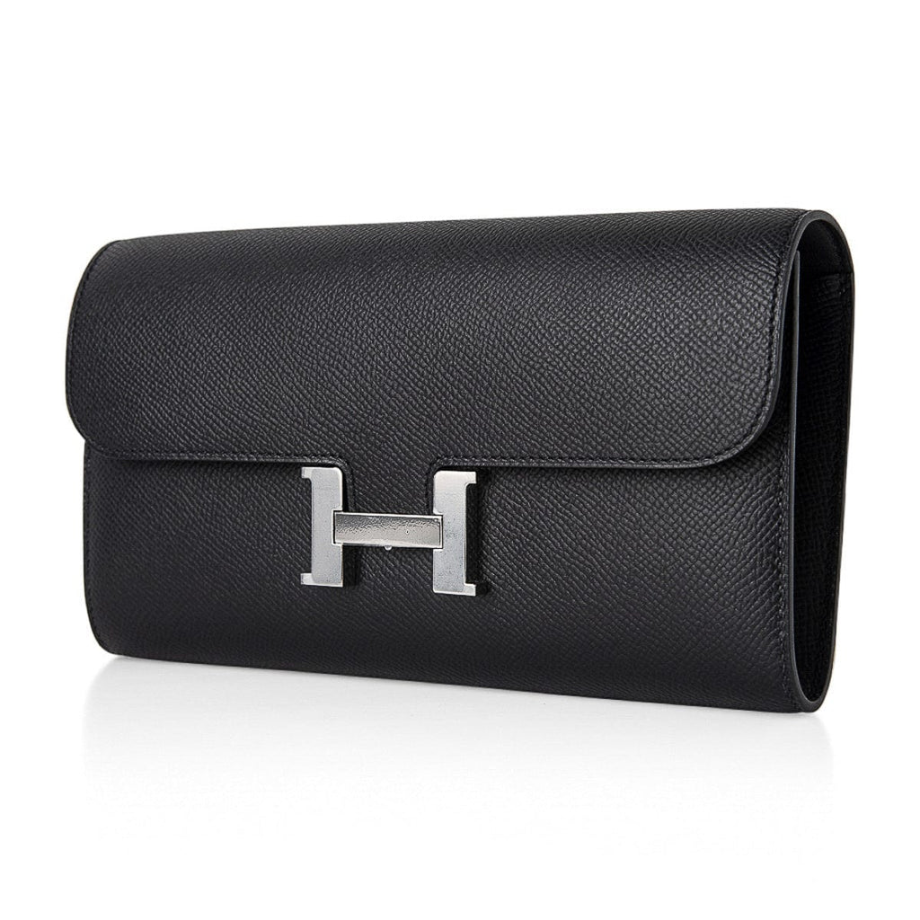 Constance Long To Go Wallet Black Epsom with Palladium Hardware