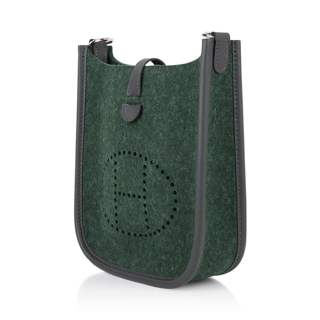 Evelyne TPM Bag Vert Anglais Feutre Vert Cypress Swift Leather Trim