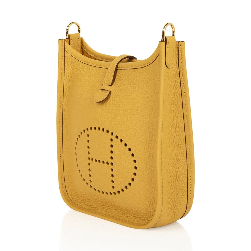 Evelyne TPM Bag Jaune Ambre Clemence Leather Gold Hardware