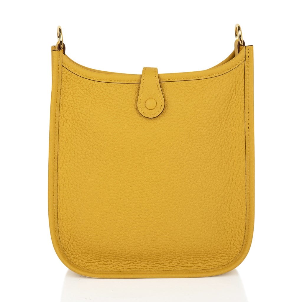 Evelyne TPM Bag Jaune Ambre Clemence Leather Gold Hardware