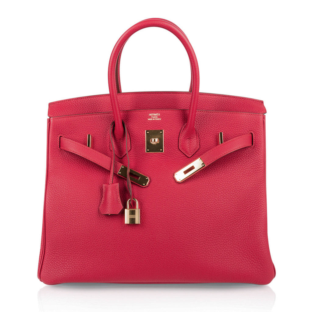 Birkin 35 Bag Vermillion Togo Leather with Gold Hardware