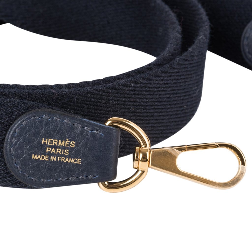 Evelyne TPM Bag Blue Nuit Clemence Leather Gold Hardware
