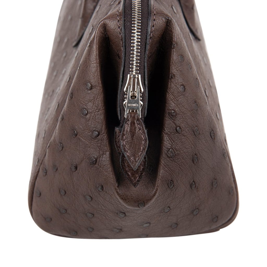 Limited Edition Bombay 27 Bag Marron Fonce Ostrich Small Model