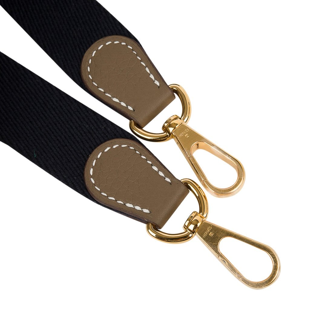 Mini Evelyne TPM Etoupe Clemence Leather Navy Strap Gold Hardware