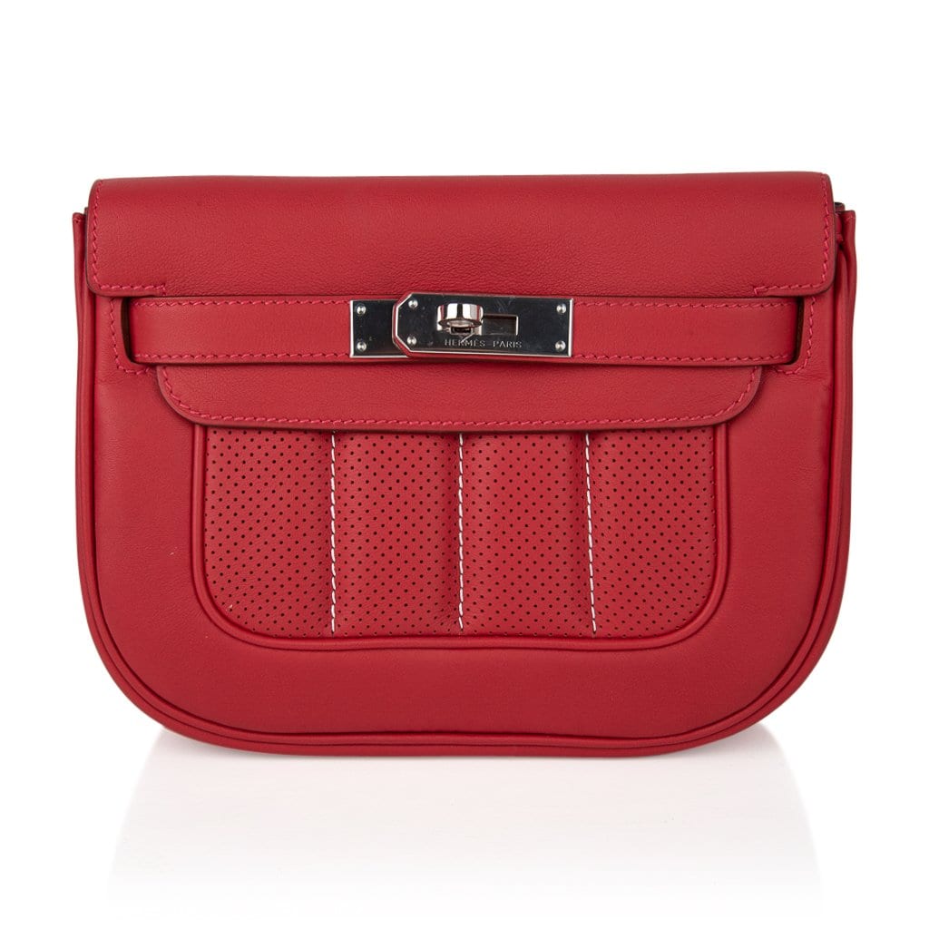 Berline 21 Bag shoulder/ Crossbody Vermillion Swift Palladium New w/ Box