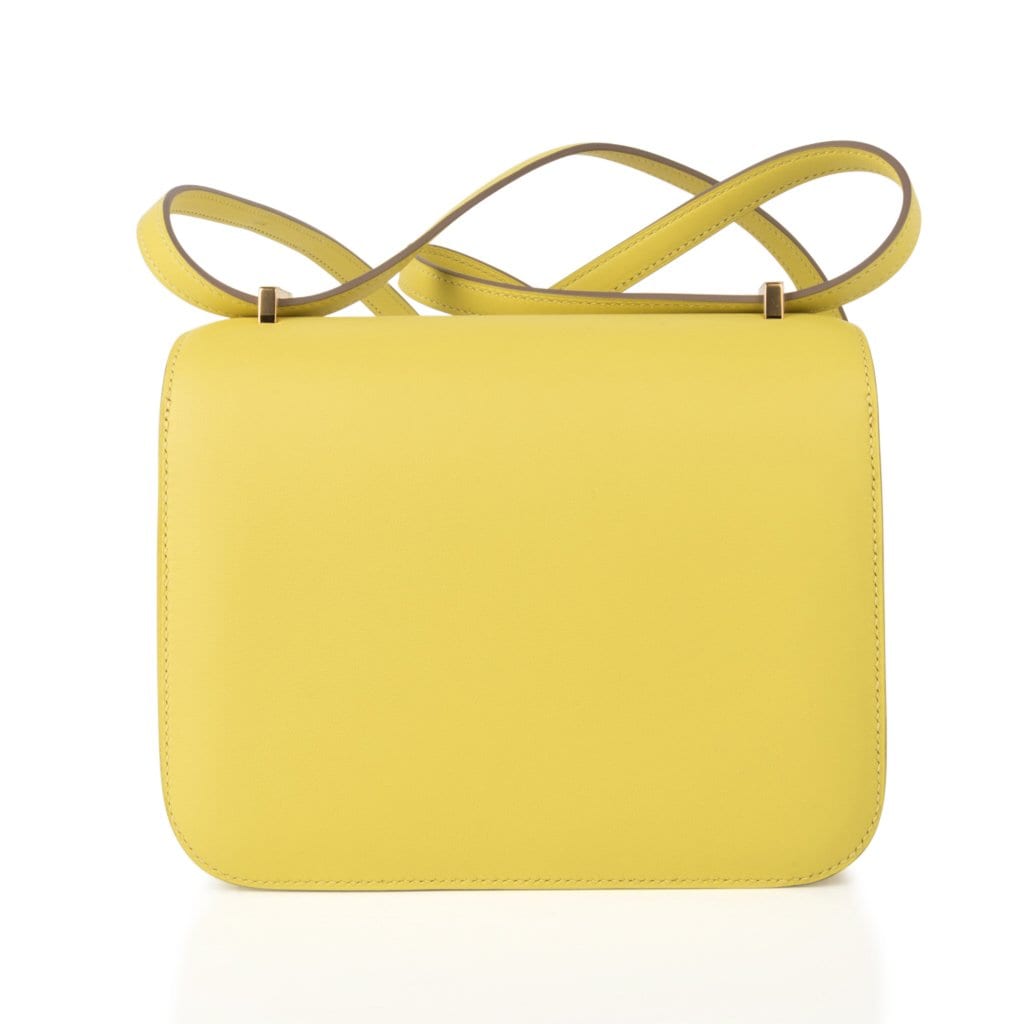 Mini Constance 18 Bag Lime Swift with Gold Hardware