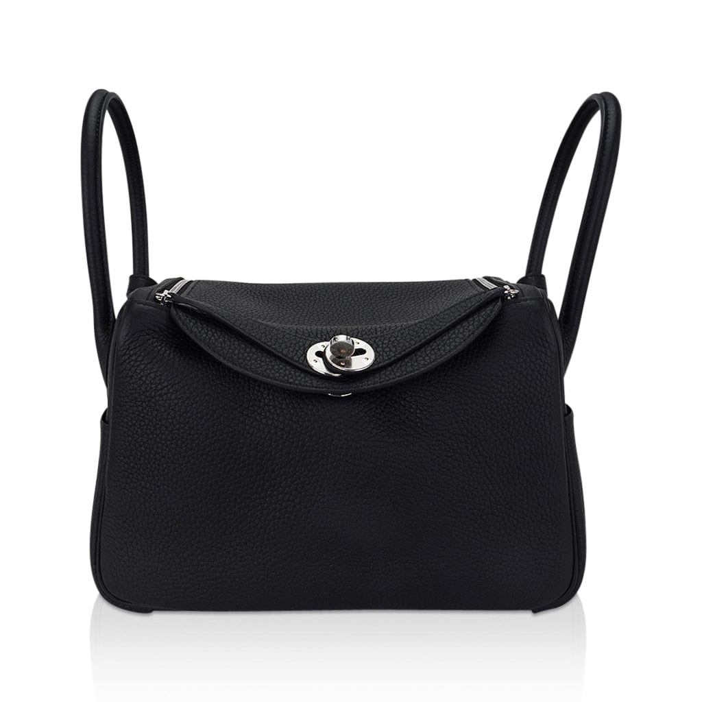 Lindy 26 Bag Black Clemence Leather with Palladium Hardware