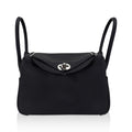 Lindy 26 Bag Black Clemence Leather with Palladium Hardware