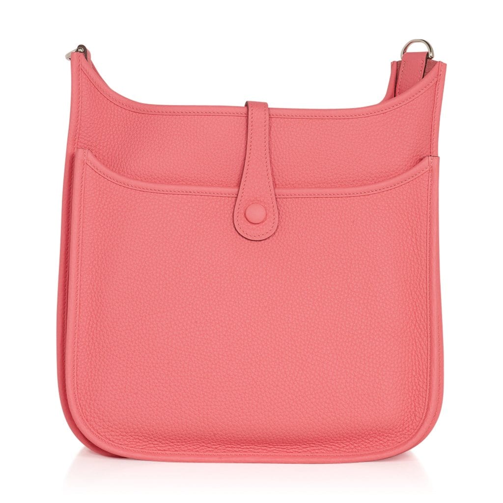 Evelyne PM Bag Rose Azalee Palladium Hardware Clemence Leather New w/Box