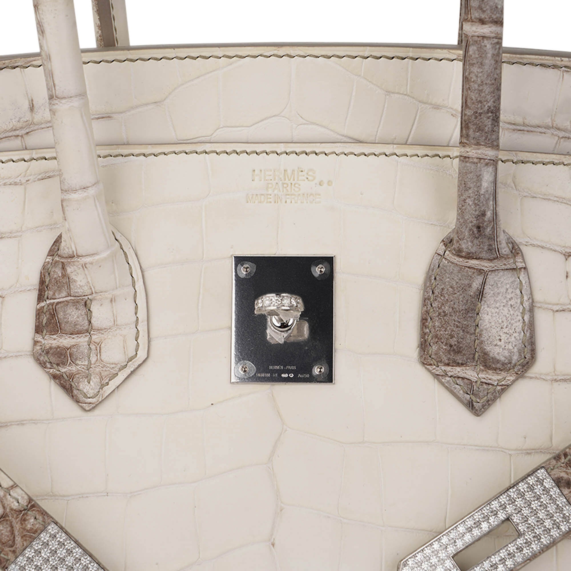 Birkin 35 Diamond Blanc Himalaya Matte Crocodile Limited Edition Bag