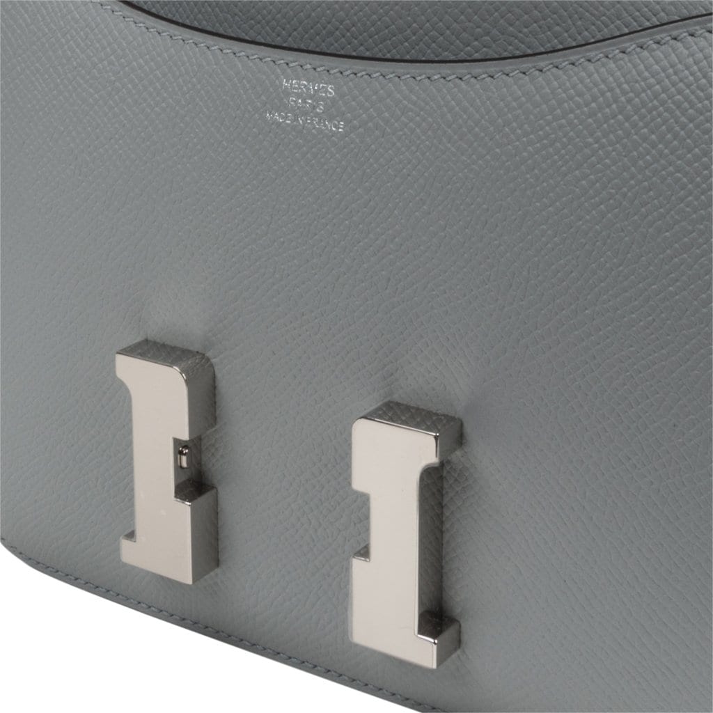 Constance 18 Bag Blue Glacier Epsom Palladium Hardware New