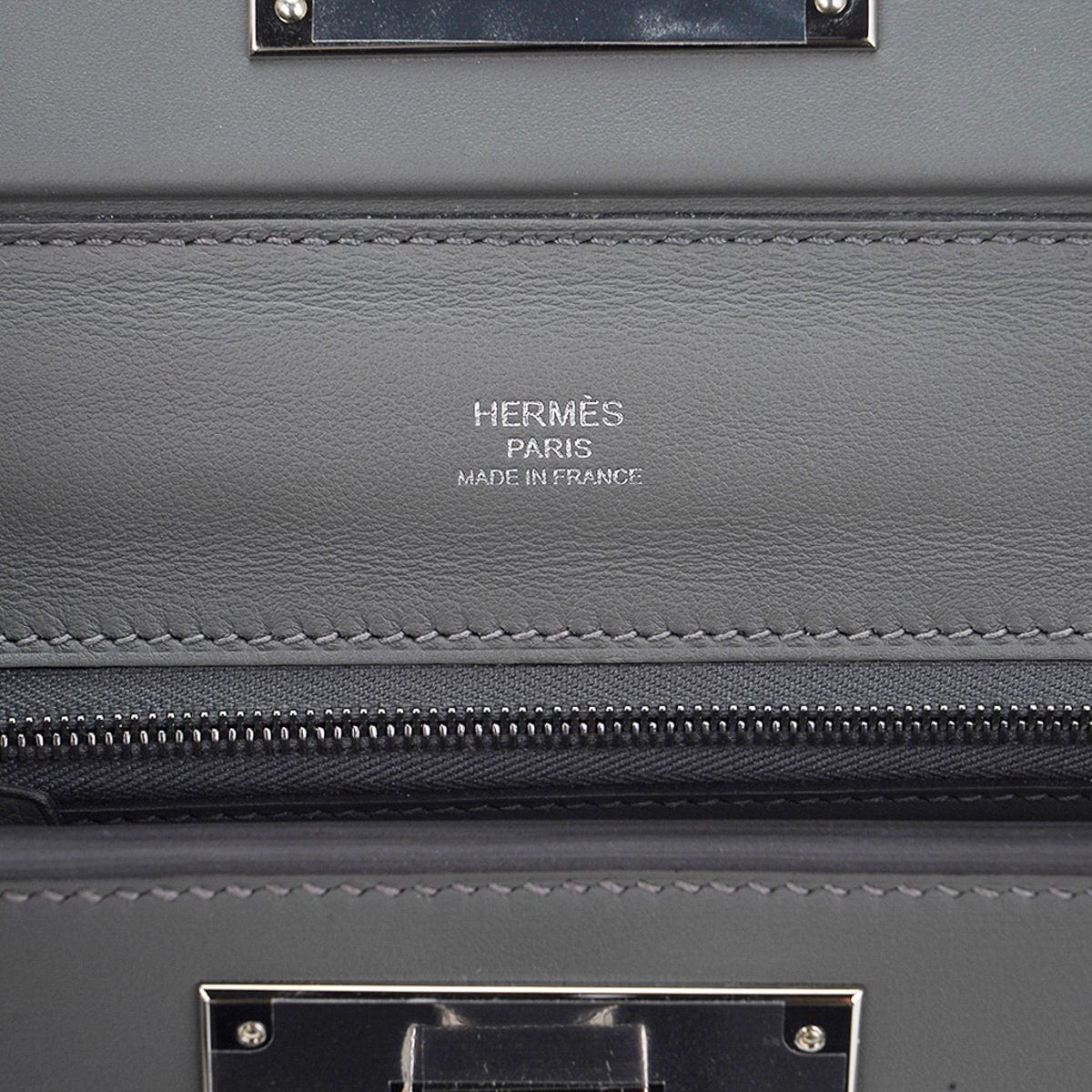Mini 24/24 21 Bag Gris Meyer Evercolor & Swift Leather with Palladium Hardware