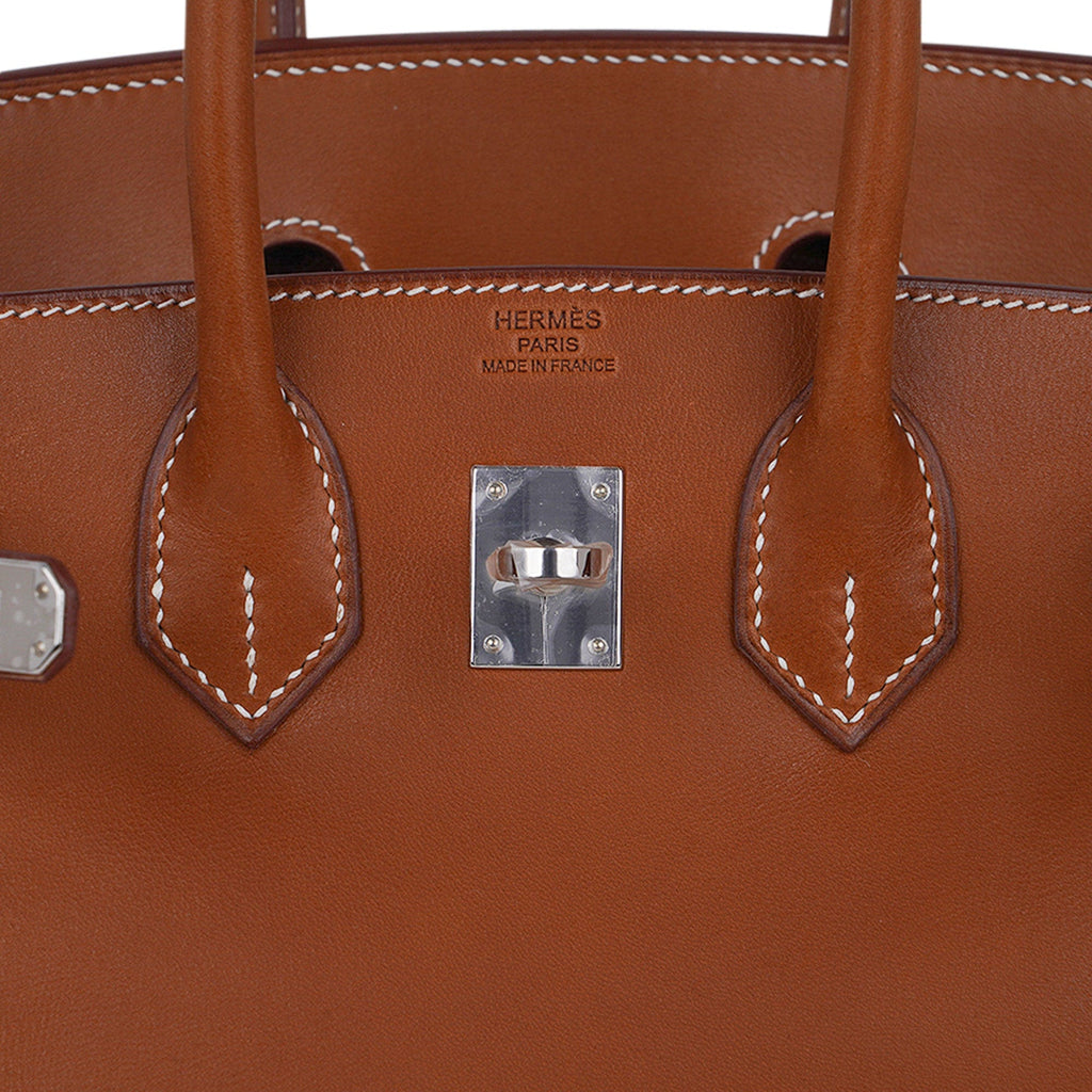Limited Edition Birkin 25 Fauve Barenia Leather Bag Palladium Hardware