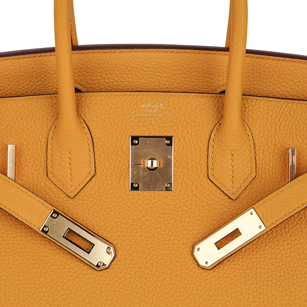 Birkin 30 Bag Jaune Ambre Gold Hardware Togo Leather