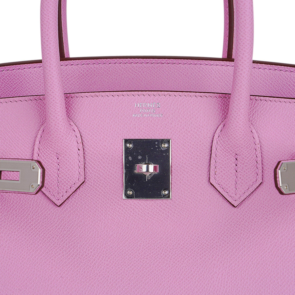 Birkin 30 Bag Mauve Sylvestre Epsom Leather with Palladium Hardware