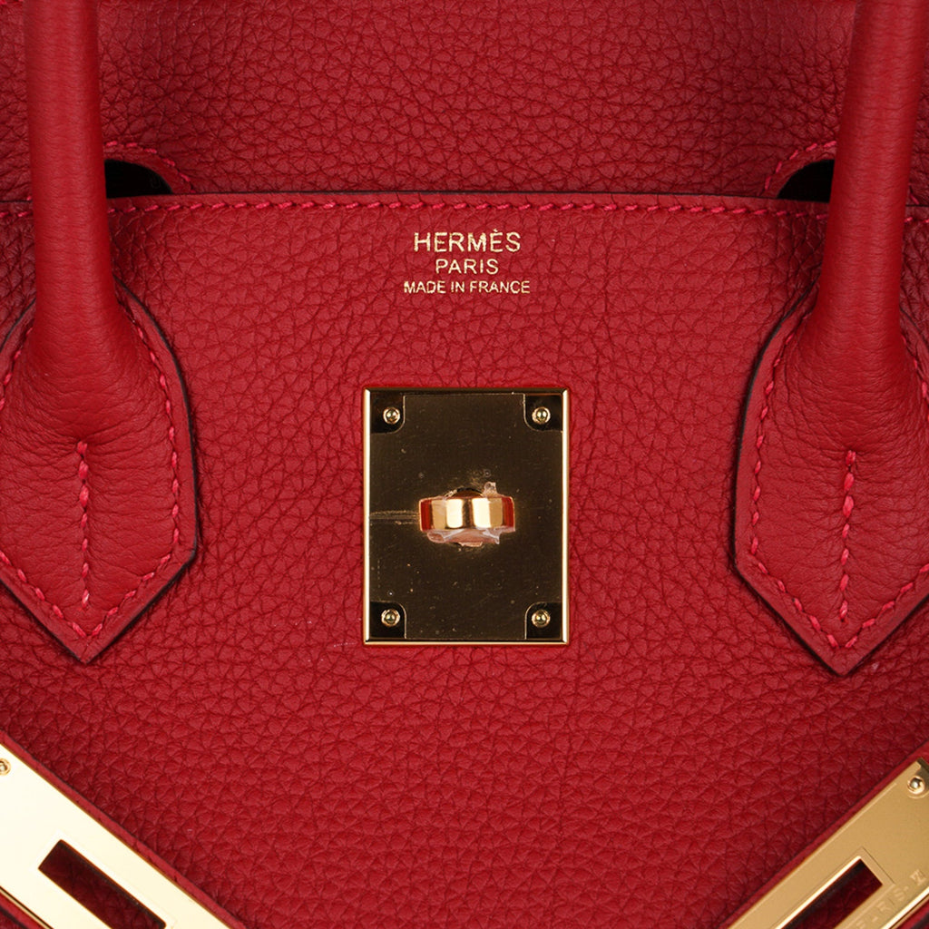 Birkin 30 Bag Lipstick Rouge Vif Togo Leather with Gold Hardware