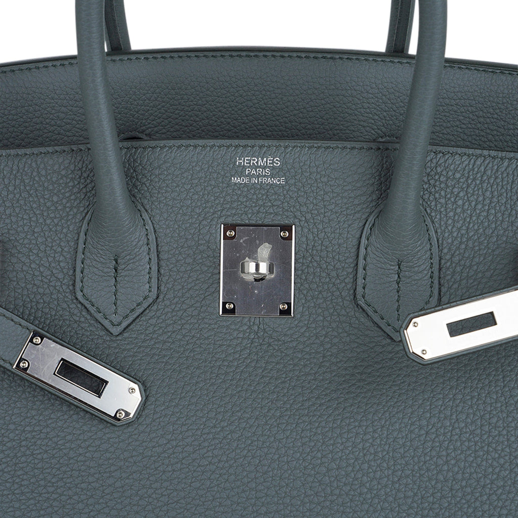 Birkin 35 Bag Vert Amande Togo Leather with Palladium Hardware