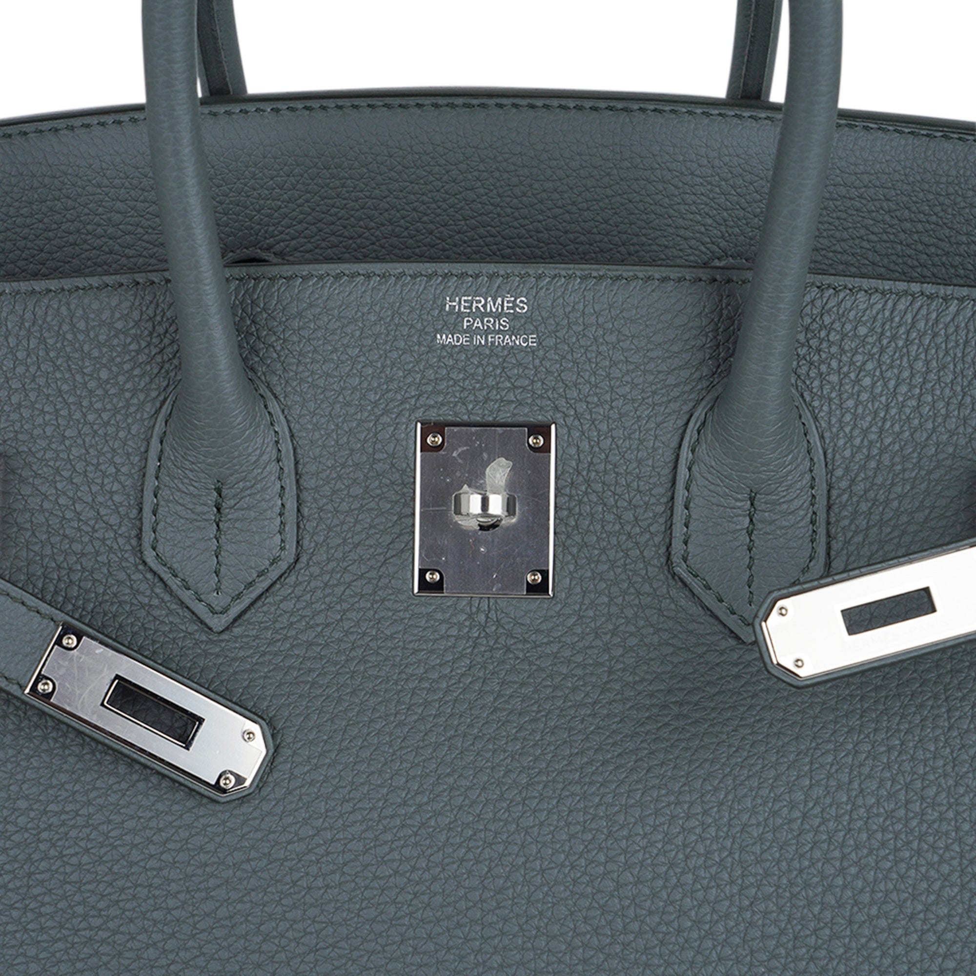 Birkin 35 Bag Vert Amande Togo Leather with Palladium Hardware