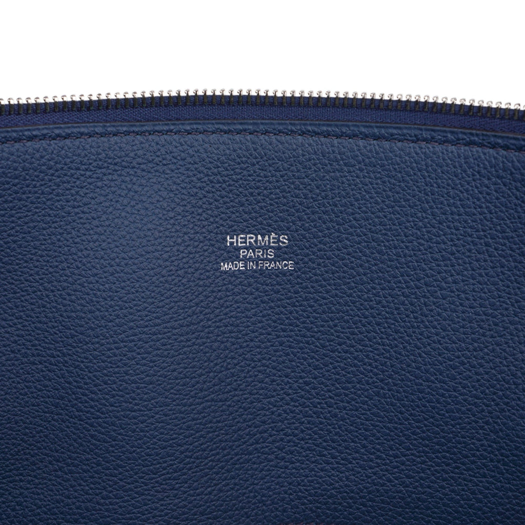 Bolide 45 Bag Blue de Prusse Togo Leather with Palladium Hardware