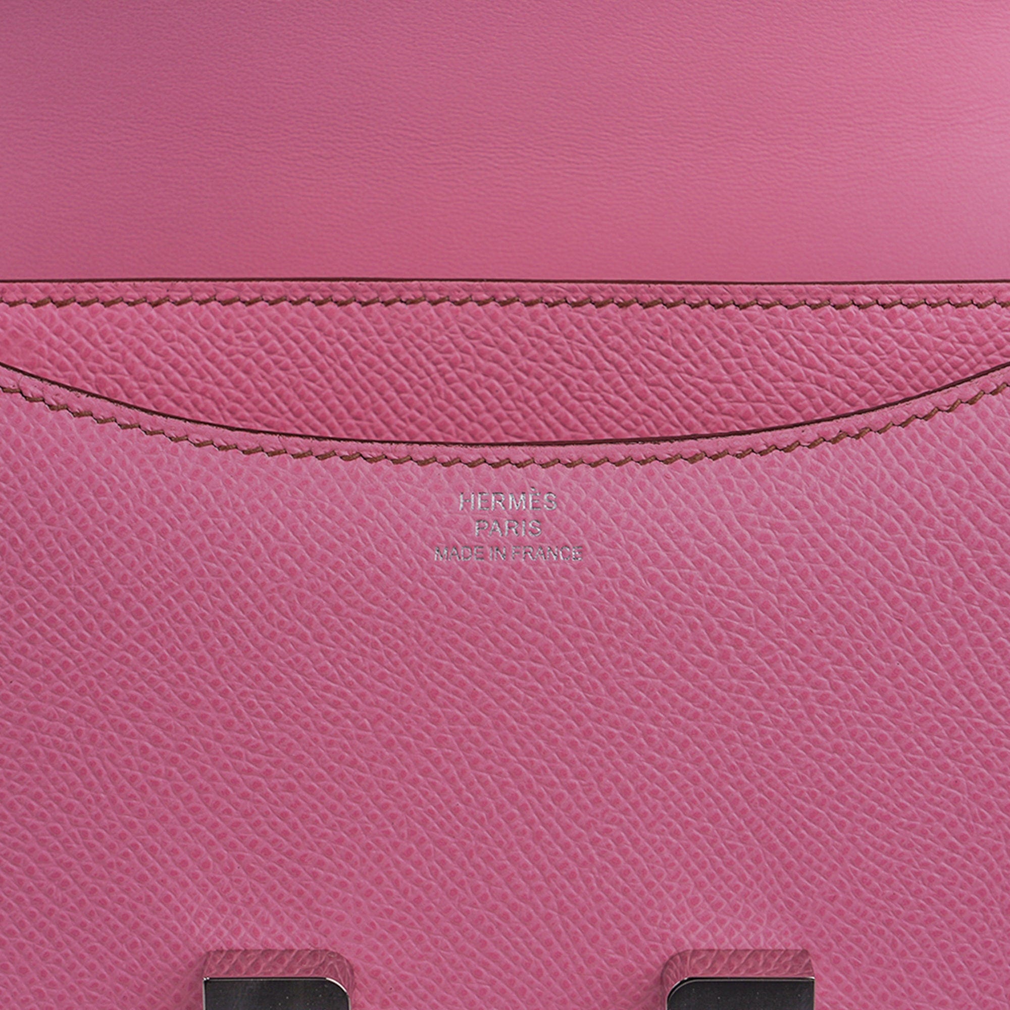 Constance 18 Mini Bag 5P Pink Epsom Palladium Hardware