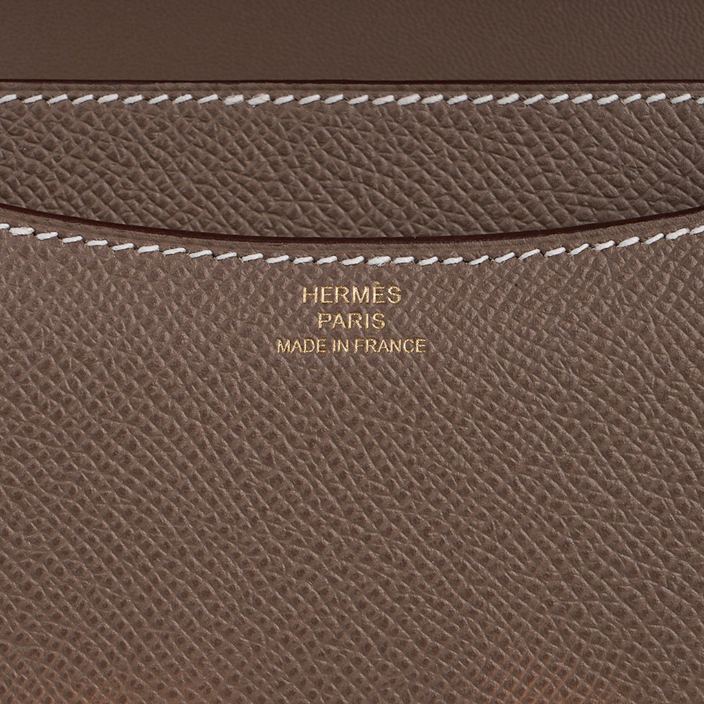 Constance Mini 18 Bag Etoupe Gold Hardware Epsom Leather