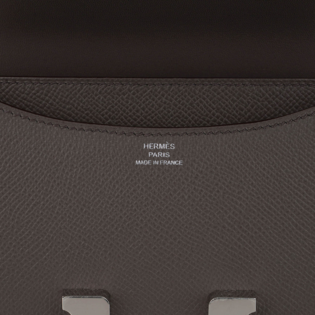 Mini Constance 18 Bag Etain Epsom Leather with Palladium Hardware