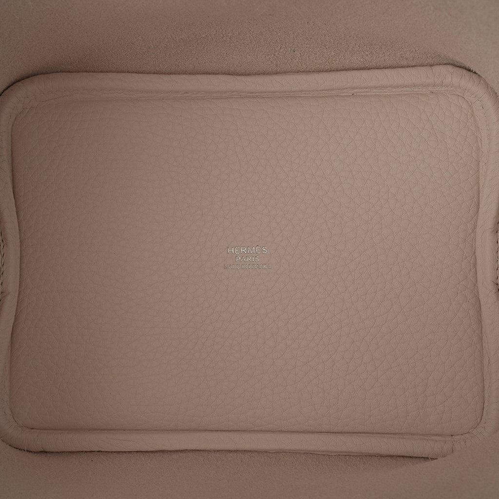Picotin Lock Eclat 18 Bag Nata / Sesame Tote Clemence Palladium