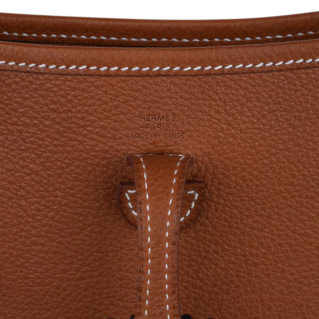 Evelyne TPM Fauve Barenia Faubourg Bag Gold Hardware