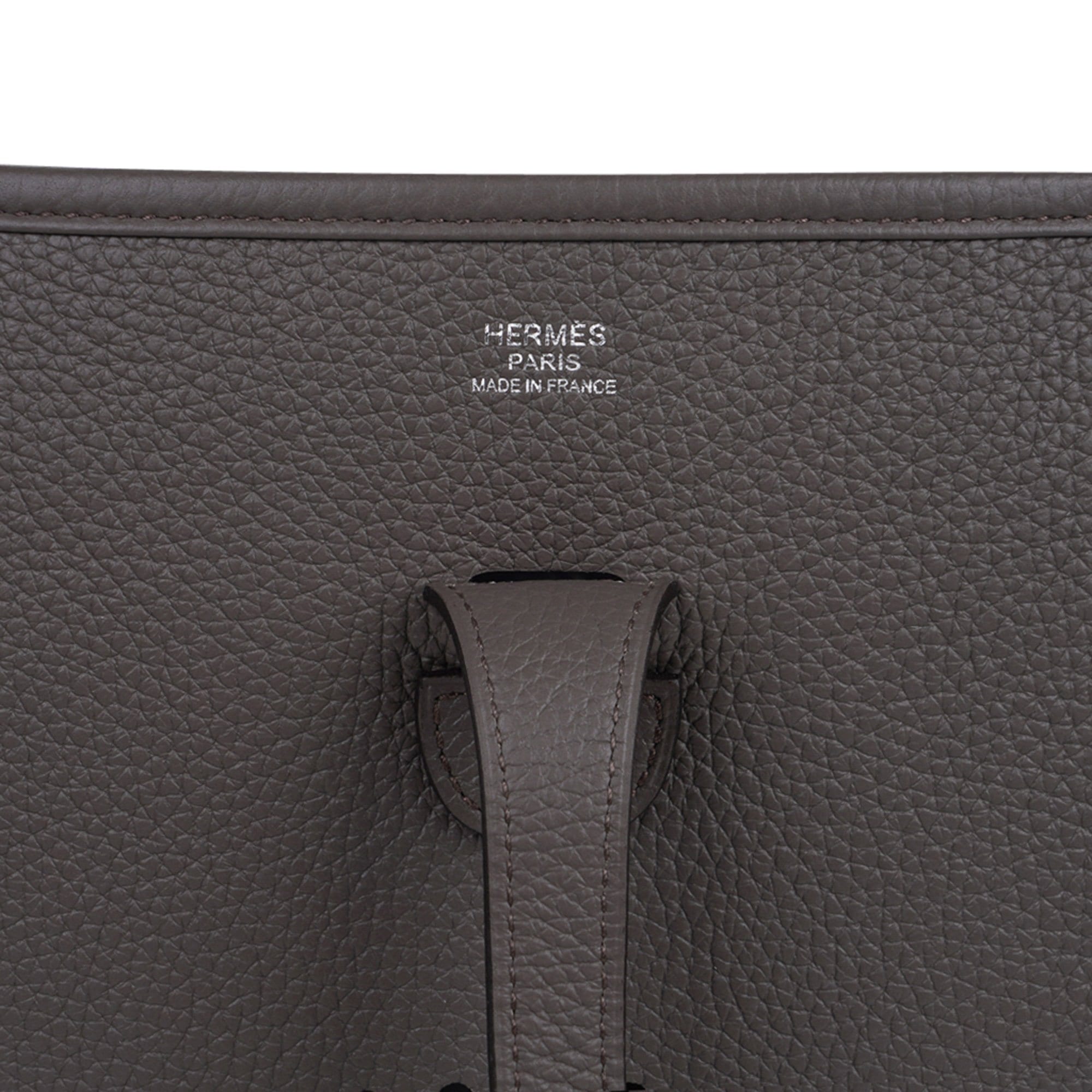 Evelyne PM Bag Gray Etain Clemence Leather Palladium