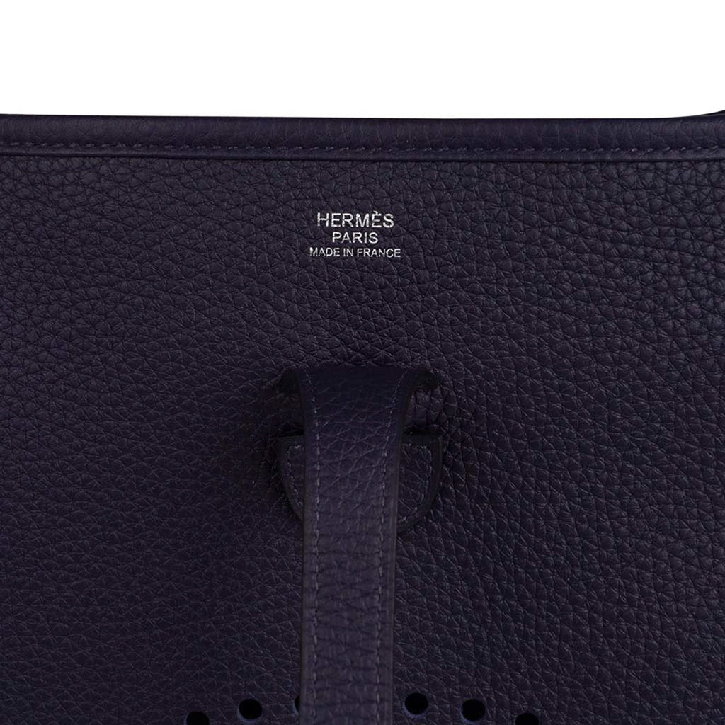 Evelyne PM Bag Bleu Nuit Clemence Palladium Hardware