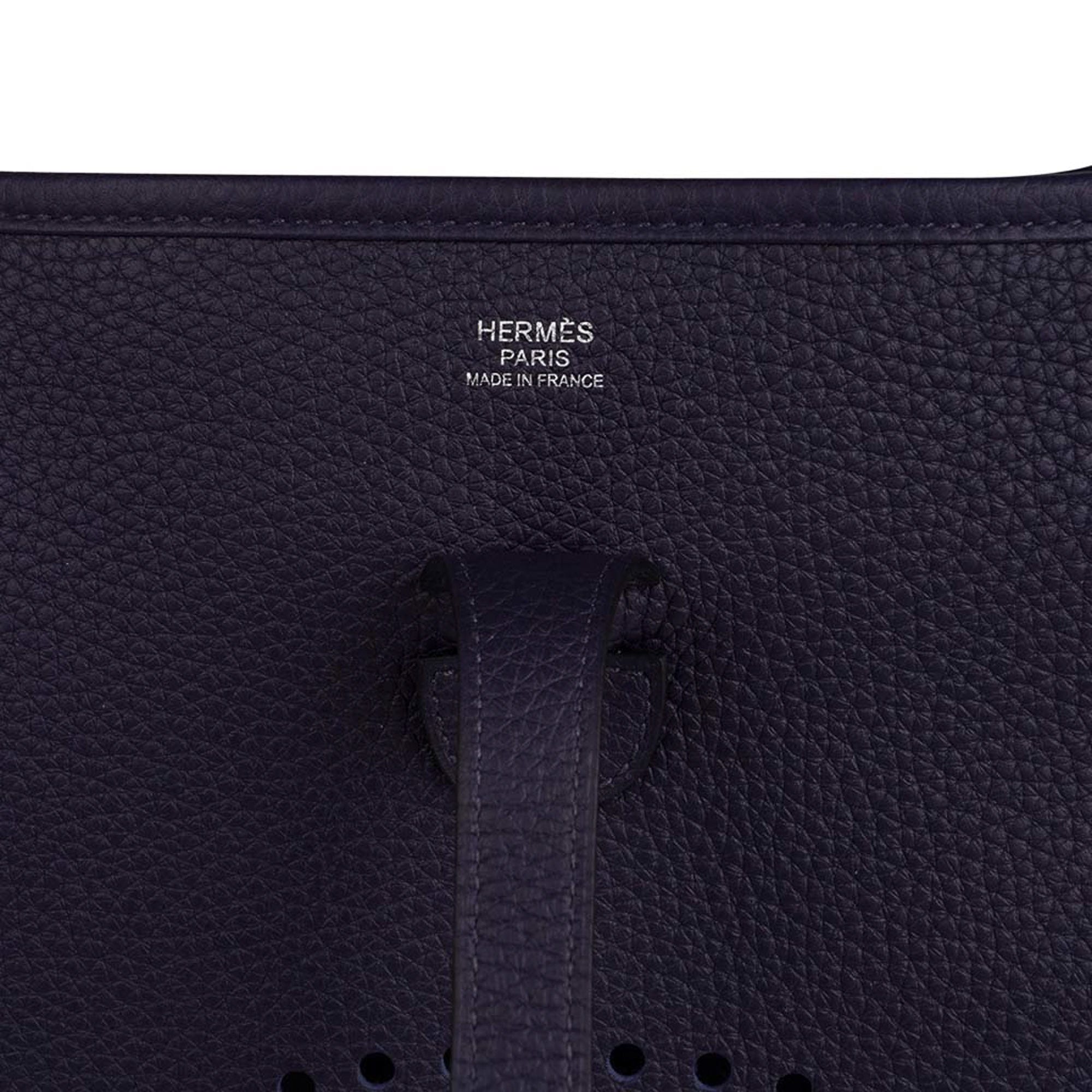 Evelyne PM Bag Bleu Nuit Clemence Palladium Hardware